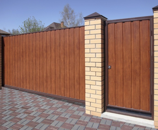 Ворота из металлического сайдинга в Новокубанске